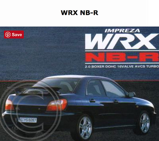 Original JDM WRX NB-R Brochure with Title